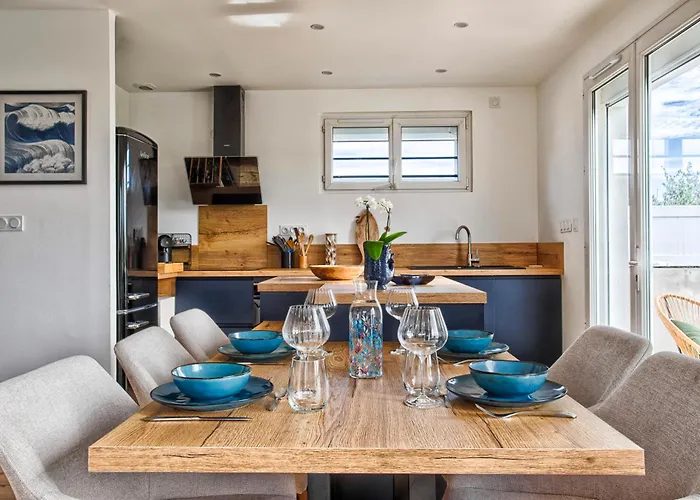 别墅 Maison Cosy A 100 M De La Plage, Couple, Famille, Jardin, Parking