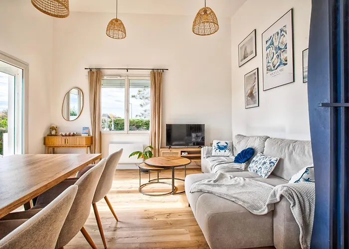 Villa Maison Cosy A 100 M De La Plage, Couple, Famille, Jardin, Parking